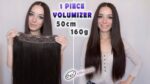 Ženska z dolgimi lasnimi podaljški, volumizer 50 cm, 160 g