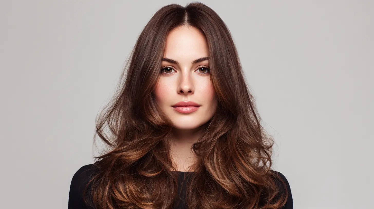 Idealne in zgrešene pričeske za okrogel obraz 1 Idealna dolga frizura s plastmi in mehkimi valovi, ki podaljša in uravnoteži okrogel obraz