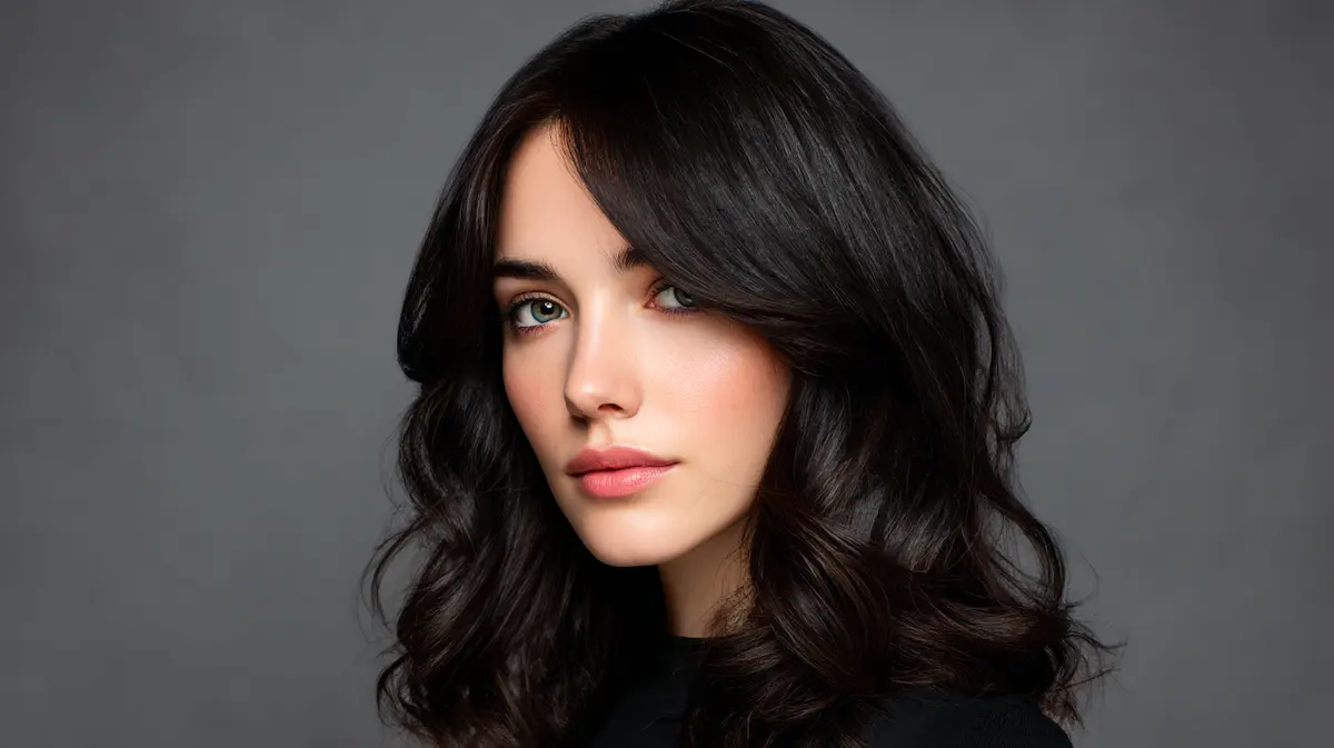 Idealne in zgrešene pričeske za podolgovat obraz 1 Ženska s podolgovatim obrazom in valovitimi plastmi, ki uravnotežijo dolžino obraza