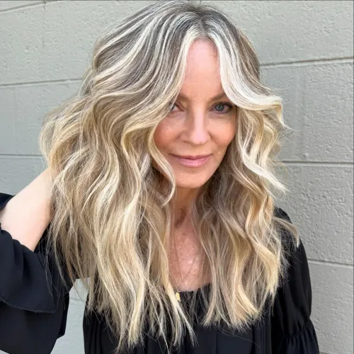 dolga shag priceska z valovi