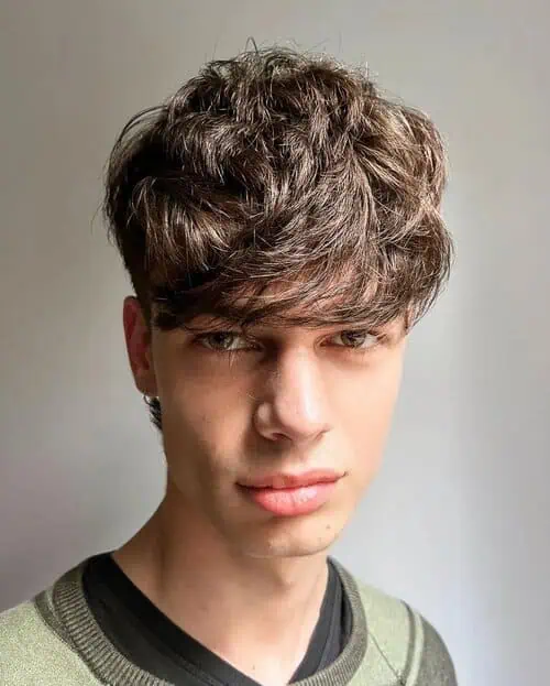 frizura za kvadratni obraz taper fade dolg vrh