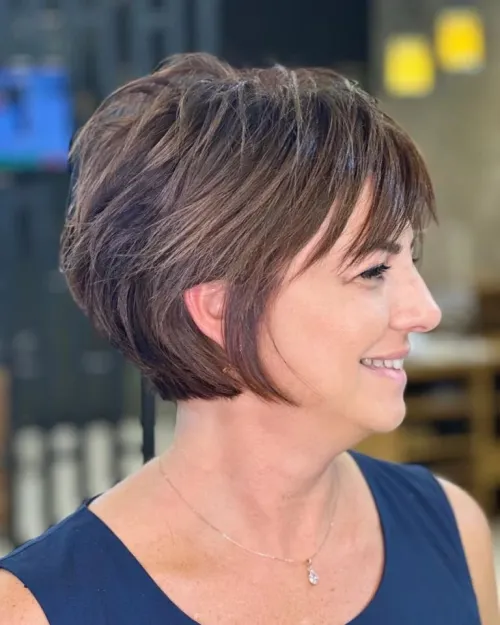 teksturiran rjav bixie z leskom